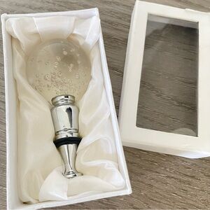 Z Gallerie- Bubble Glass Wine Stopper- vintage never used in original package